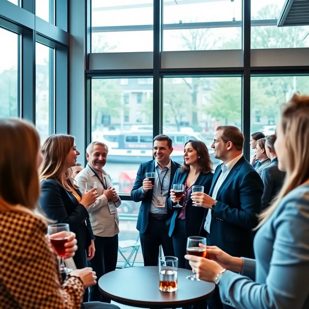 Modern Nederlands kantoor met professionals in overleg