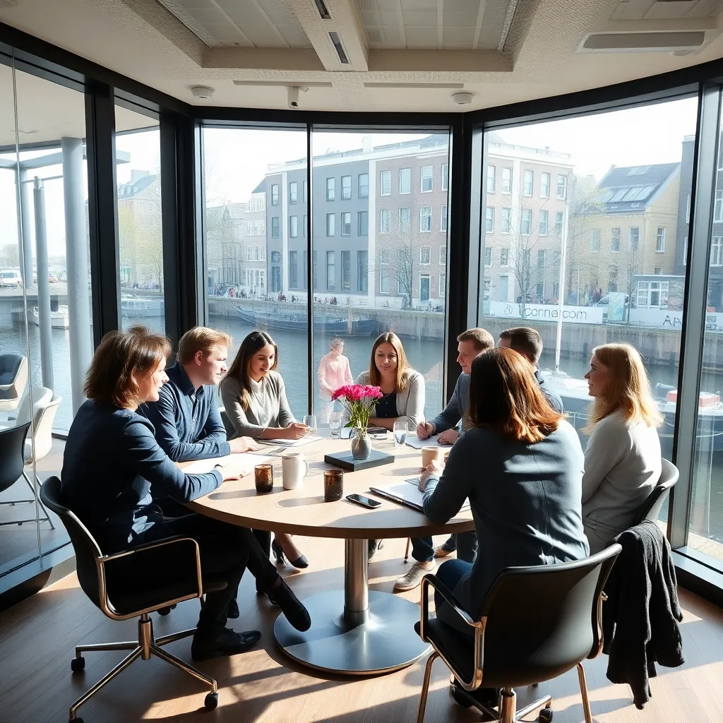 Professionals netwerken tijdens een zakelijke bijeenkomst